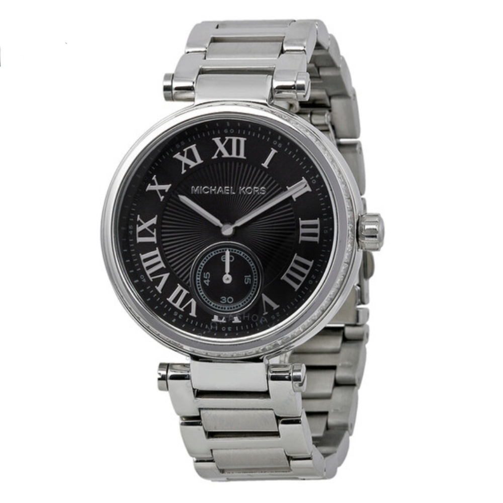 Michael Kors Skylar Black Dial SS Watch